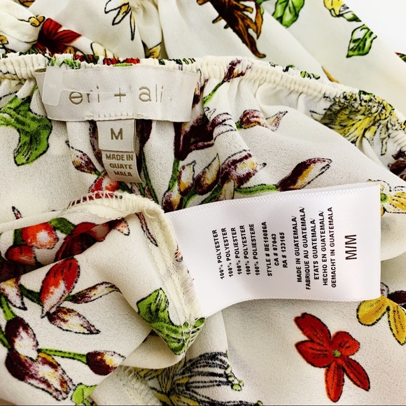 Anthropologie Eri + ani floral one shoulder blouse - Picture 4 of 5